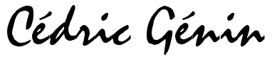 Signature Cédric GENIN